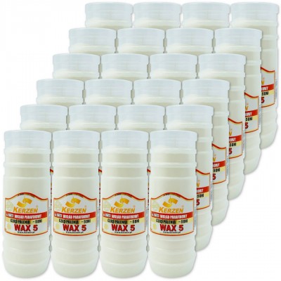 Kerzen WAX 5 paraffin candle inserts 120h 5 days 24 pieces
