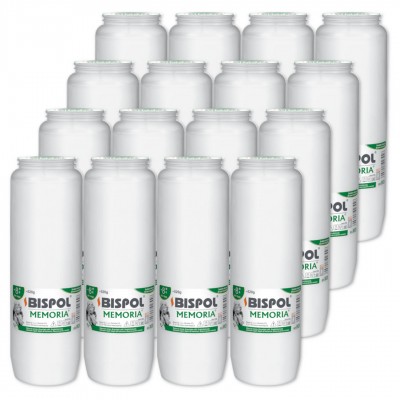 Oil candle inserts Bispol WO8 192h 8 days, 16 pieces