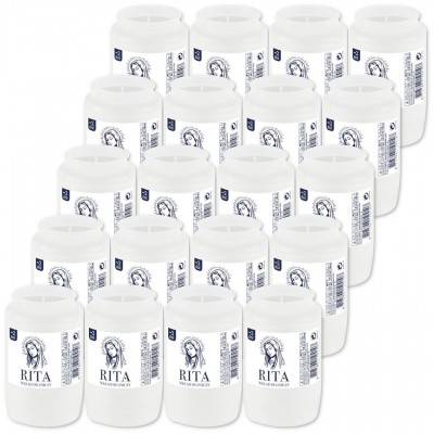 Parafínové vložky do sviečok Rita R2 ~2 dni, 20 kusov