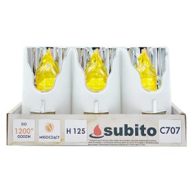 Subito C707 H125 LED vložky do svíček, 6 kusů, stříbrno-žlutá