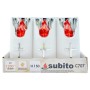 Subito C707 H150 LED candle inserts, 6 pieces, silver and red