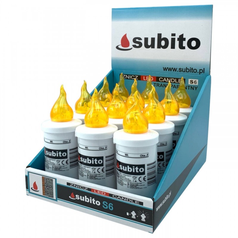 Wkłady LED Subito S6 12szt. żółte