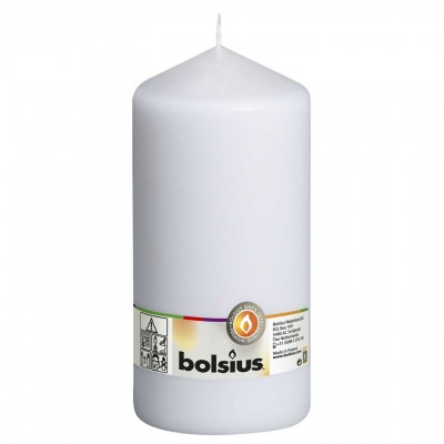 Bolsius sloupová svíčka 200/98mm bílá 1 ks.
