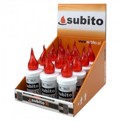 Wkłady do zniczy LED Subito S5 12 sztuk czerwone