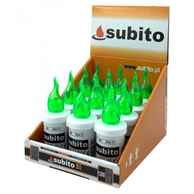 Wkłady do zniczy LED Subito S5 12 sztuk zielone