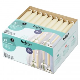 Bolsius Bistro table candles 180/21.3 45 pieces, cream