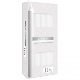 Świece Bispol Candles 7h 10 sztuk białe