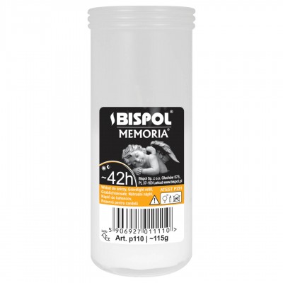 Paraffin candle insert Bispol P110 42h 1 piece