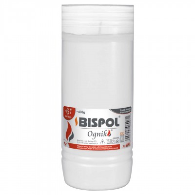 Paraffin candle insert Bispol WP6 6 days 144 hours 1 piece