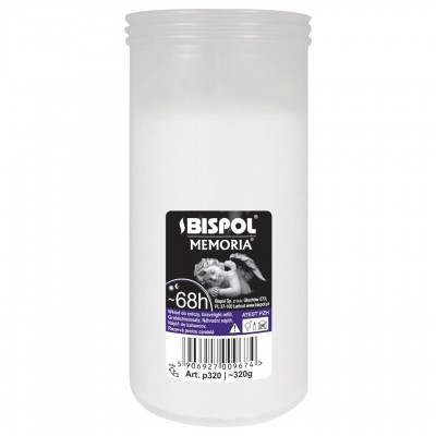 Paraffin candle insert Bispol P320 68h 1 piece