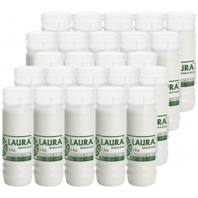 Paraffin candle inserts BISPOL Laura L4 (17.5cm) 68h 24pcs.
