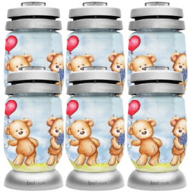 Sviečky BOLSIUS 3S 21 Medvedíky 22,5cm 36h 6ks.