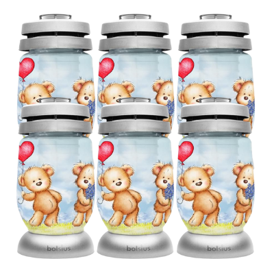Candles BOLSIUS 3S 21 Teddy bears 22.5cm 36h 6pcs.