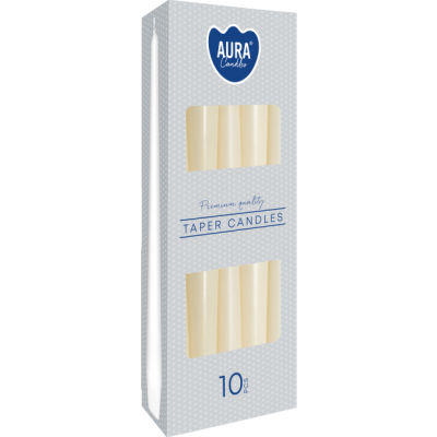 Sviečky Bispol Aura s30-011 ~7h 10 kusov ekru
