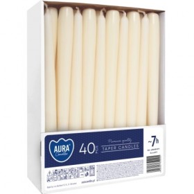 Świece Bispol Candles Aura 7h 40 sztuk ecru
