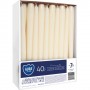 Taper table candles Bispol 245/23 7h 40 pieces, cream