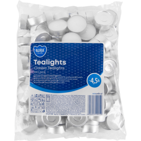 Bispol Classic candle tealights, bag 4.5h, 100 pieces