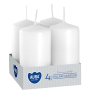 BISPOL Aura pillar candles sw40/80-090 (white) ~9h 4pcs.