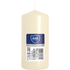 Stĺpová sviečka BISPOL Aura sw50/100-011 (ecru) ~20h