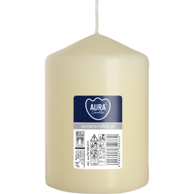 Stĺpová sviečka BISPOL Aura sw70/100-011 (ecru) ~44h