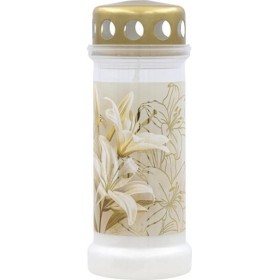 Plastová sviečka plnená vodou BOLSIUS NR 6L Lilia 17cm ~70h