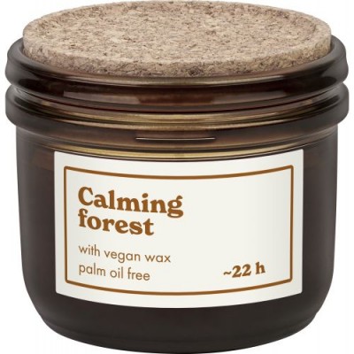 Scented candle in glass with cork BOLSIUS (Peaceful forest) ~22h