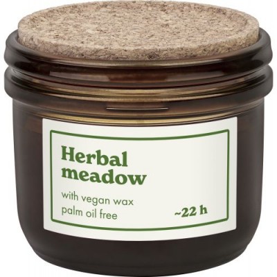 Scented candle in glass with cork BOLSIUS (Herbal meadow) ~22h
