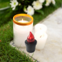 LED inserts for SUBITO Comet chapel candles black/red up to 2400h 12pcs.