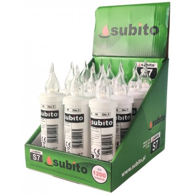 LED vložky pre kaplnkové sviečky SUBITO S7 biele 12 kusov