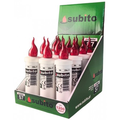 LED inserts for SUBITO S7 chapel candles red 12 pieces