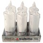 LED trblietavá sviečka SUBITO C502 H180 studená biela (926) 6 kusov