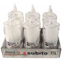 Świeca brokatowa LED SUBITO C502 H145 biała zimna (976) 6 sztuk