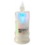 Świeca brokatowa LED SUBITO C502 H145 OPAL biała zimna (978) 6 sztuk