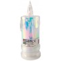 Świeca brokatowa LED SUBITO C502 H145 OPAL biała zimna (978) 6 sztuk