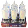 LED trblietavá sviečka SUBITO C502 H180 OPAL studená biela (980) 6 kusov