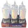 LED glitter candle SUBITO C502 H180 OPAL warm white (981) 6 pieces