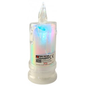 LED glitter candle SUBITO C502 H145 OPAL cold white (978) 1 piece