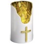 LED insert for SUBITO C707 H125 chapel candles gold/yellow 1 piece