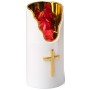 LED insert for SUBITO C707 H150 chapel candles gold/red 1 piece
