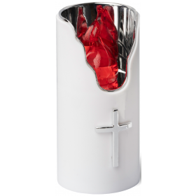 LED insert for SUBITO C707 H150 shrine candles silver/red 1 piece