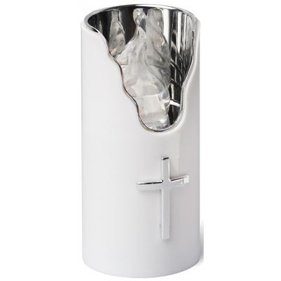 LED vložka pre svätostánkové sviečky SUBITO C707 H150 strieborná/biela 1 kus