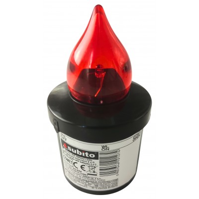 LED vložka pre kaplnkové sviečky SUBITO Comet čierna/červená až 2400h 1 ks.