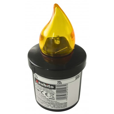 LED insert for SUBITO Comet chapel candles black/yellow up to 2400h 1 pc.