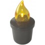 LED insert for SUBITO Comet chapel candles black/yellow up to 2400h 1 pc.