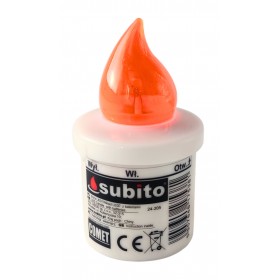 LED insert for SUBITO Comet chapel candles, orange, up to 2400h, 1 pc.