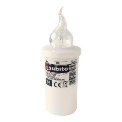 LED vložka pre kaplnkové sviečky SUBITO S6 biela až 1200h 1 ks.
