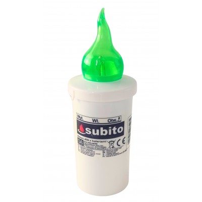LED insert for SUBITO S6 green chapel candles up to 1200h 1 pc.