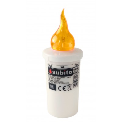 LED vložka pre kaplnkové sviečky SUBITO S6, oranžová, až 1200 h, 1 ks.