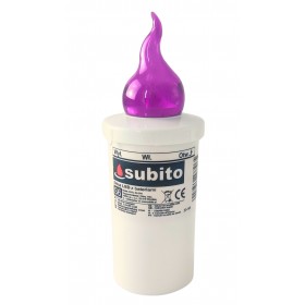 LED insert for SUBITO S6 chapel candles, purple, up to 1200h, 1 pc.