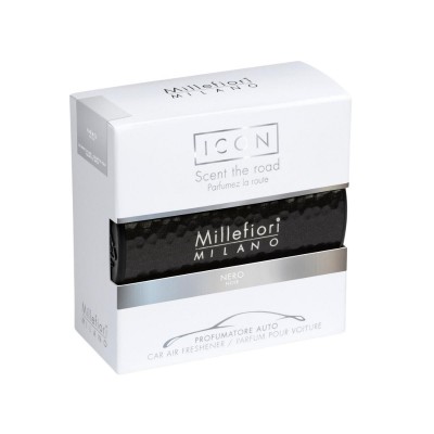 Car air freshener for grille MILLEFIORI Milano ICON NERO